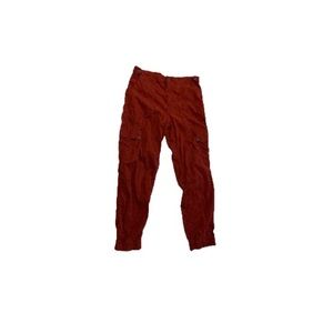 Anthropologie Dark Red Cargo Pants with Elasticized Ankles - Women’s Size 29
